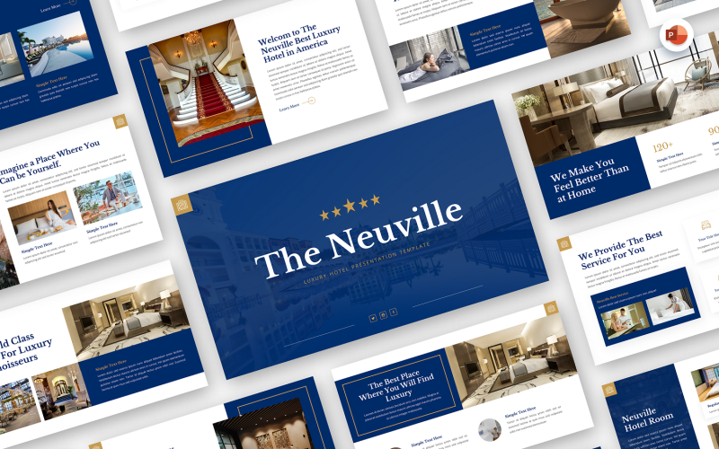 The Neuville -豪华酒店PowerPoint模板
