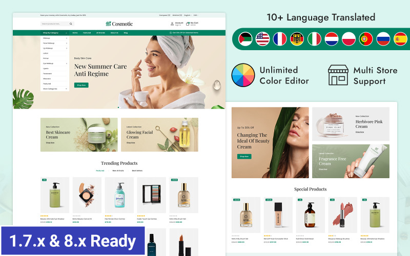 Cosmotic - Cosmetics & Beauty Care Prestashop Duyarlı Teması