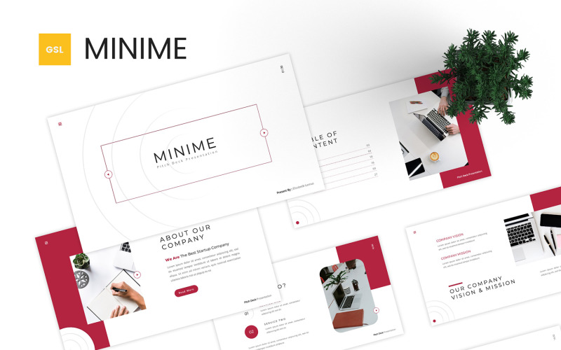 Minime - Pitch Deck Google Slides Mall