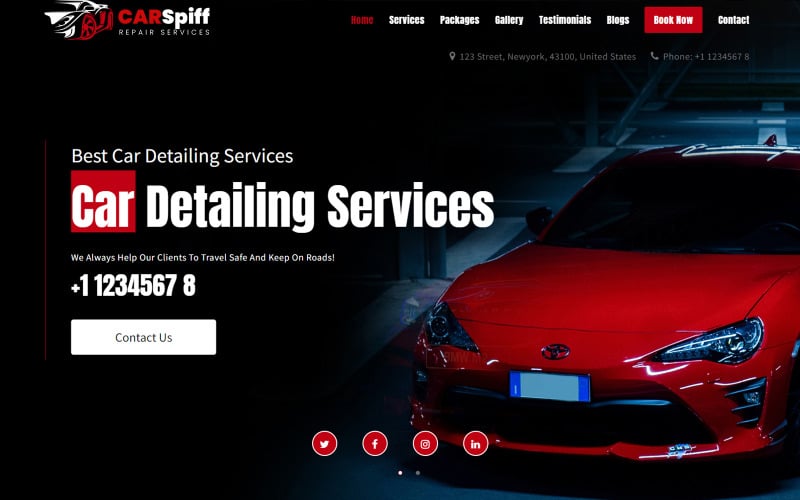 CarRepair -用于登录页面的汽车详细信息和服务的模板
