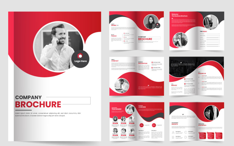 Vector brochure sjabloonontwerp en bedrijfsbrochure sjabloon lay-out ontwerpidee