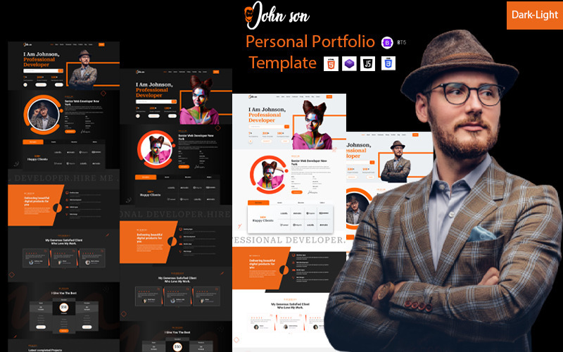 Johnson - HTML5-Vorlage für persönliches Portfolio