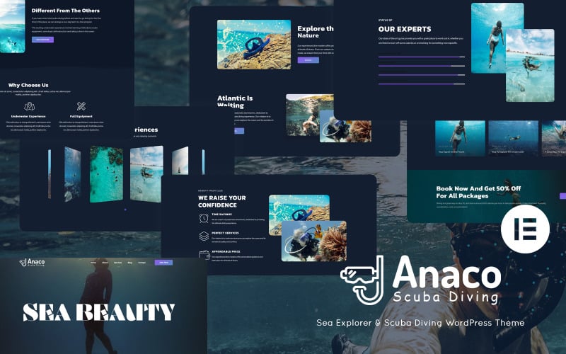 Anaco - Thème WordPress pour l'exploration de la mer et la plongée sous-marine