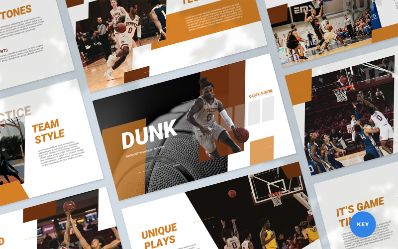 Dunk - Modello di Keynote per presentazione di pallacanestro