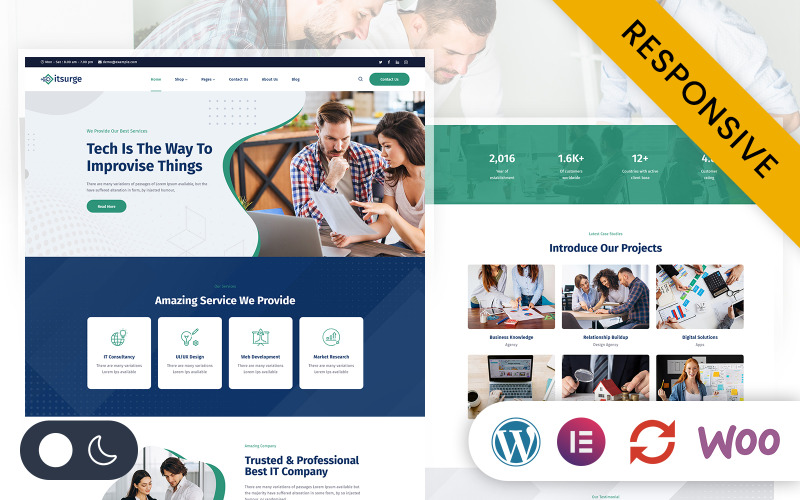 Itsurge – Technologie- und IT-Lösungen Elementor Wordpress Responsive Theme