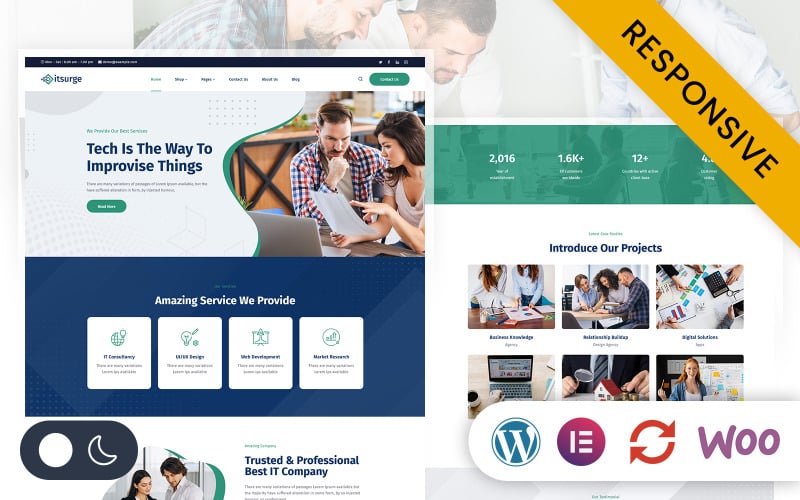 Itsurge - Tecnologia e soluzioni IT Elementor Wordpress Responsive Theme