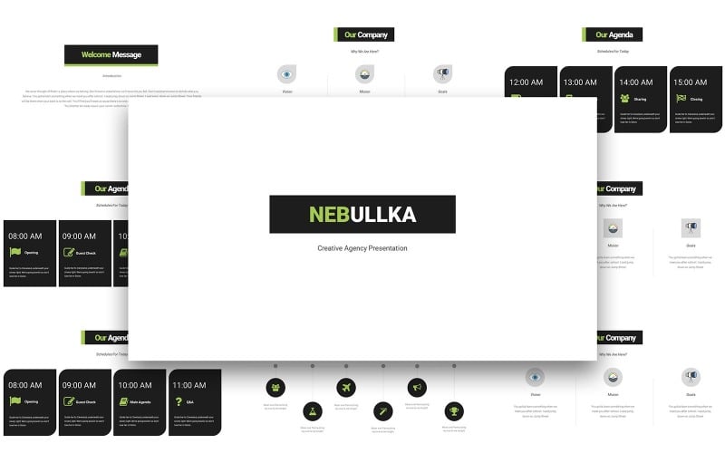 Modèle Powerpoint d'entreprise Nebullka