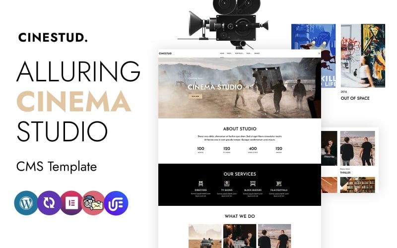 Cinestud - Cinema And Movie Studio WordPress Elementor CMS Theme