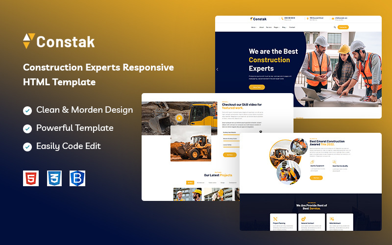 Constak - Websitesjabloon voor bouwexperts