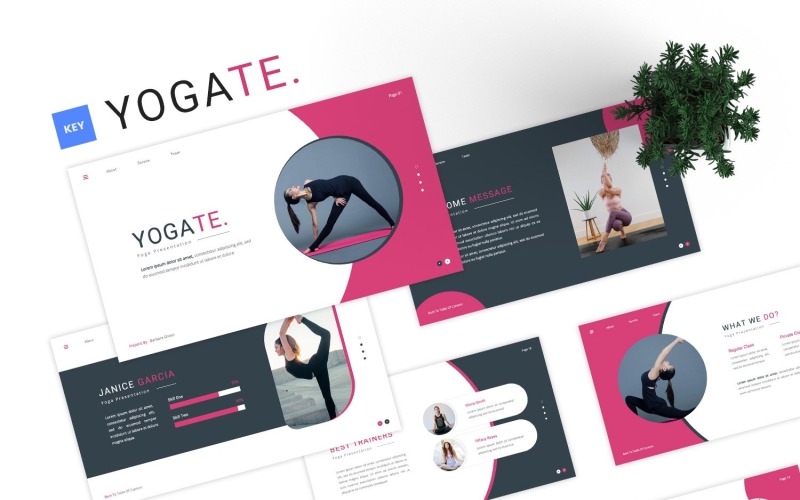 Yogate - Yoga Keynote-sjabloon