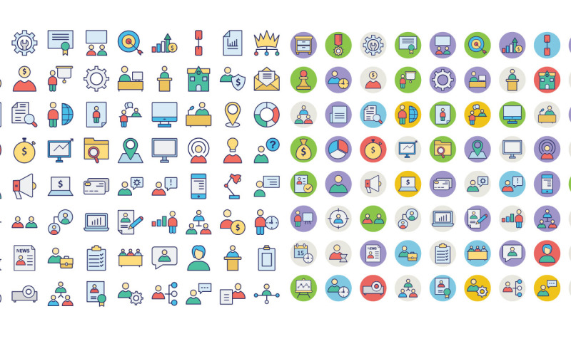 Emberi Erőforrás Icons Pack | AI | EPS