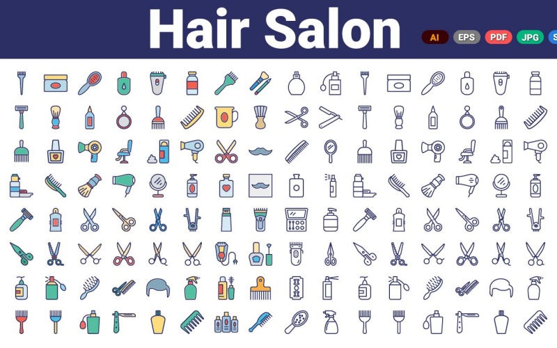 Hair Salon Vector Icon | AI | EPS| SVG