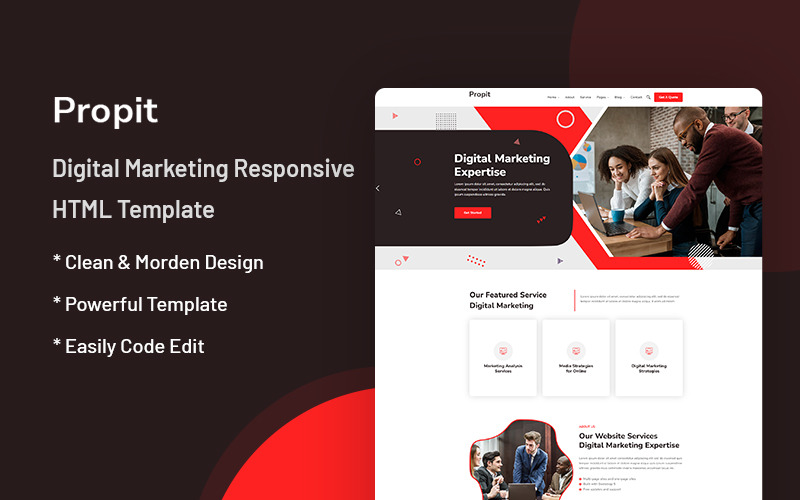 Propit – Modelo de Site de Marketing Digital