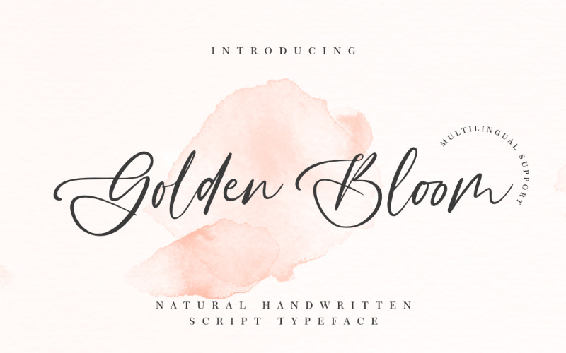 Golden Bloom - Police de caractères manuscrite naturelle