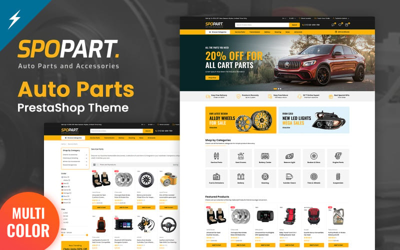 Spopart Autoteile und Werkzeugmaschinen PrestaShop Theme