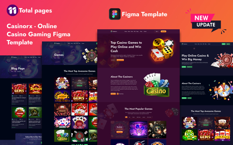 Casinorx - Figma在线赌场赌博模板