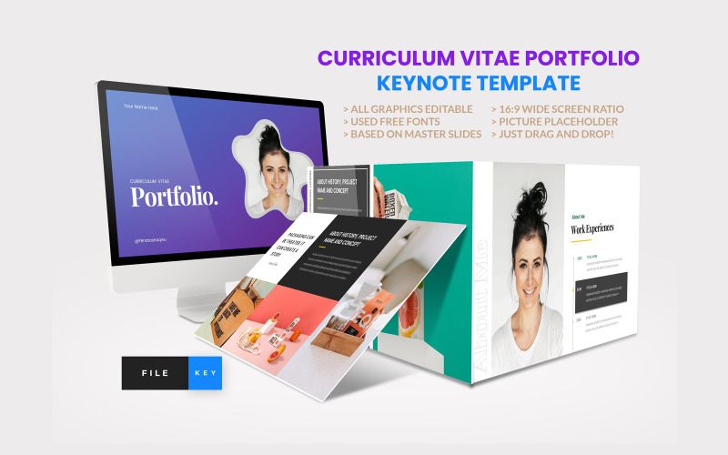 Curriculum Vitae Portfolio Keynote-sjabloon