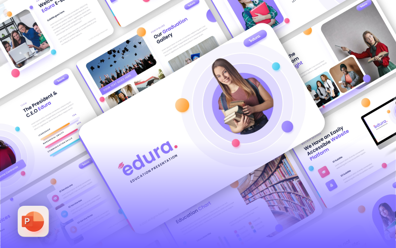 Edura - Modello di PowerPoint per l'educazione creativa