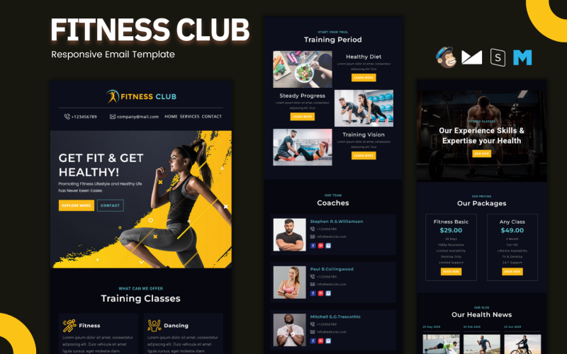 Fitness Club – responsywny szablon e-maila