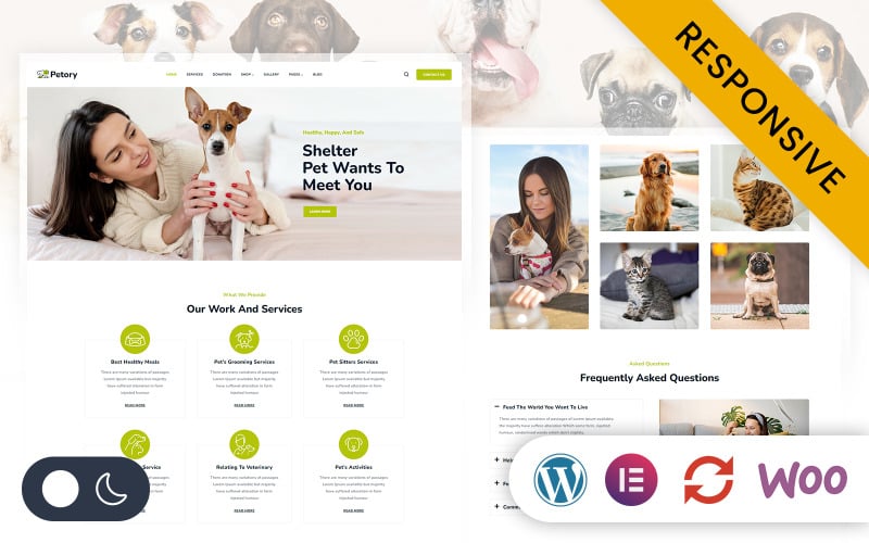 Petory - Pet Care & Pet Shop Elementor Wordpress Tema Responsivo