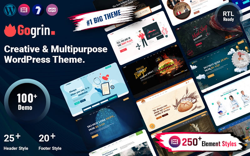 Gogrin – Kreatives und vielseitiges responsives WordPress-Theme