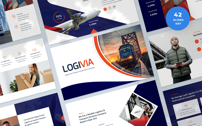 Logivia - Plantilla Keynote para logística y transporte