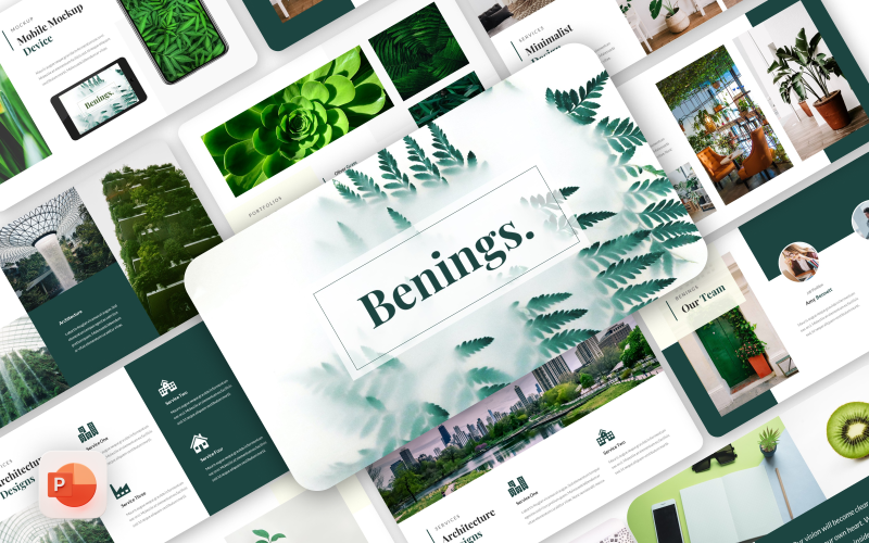 Benings – Минималистский бизнес-шаблон PowerPoint