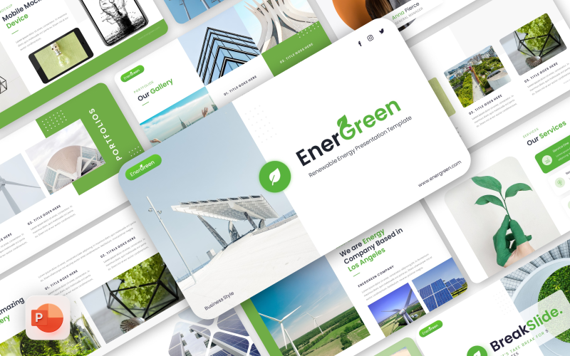Energreen – PowerPoint-mall för förnybar energi