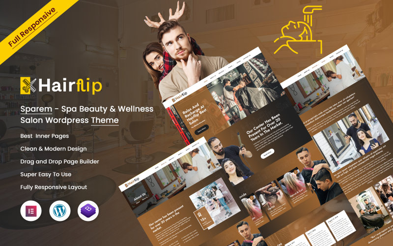 Hairflip – Friseursalon-WordPress-Theme