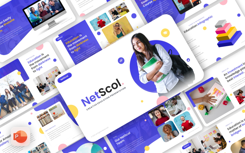 NetScol - PowerPoint-sjabloon voor creatief onderwijs