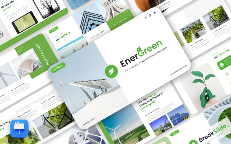 Energreen - Modello di Keynote sull'energia rinnovabile