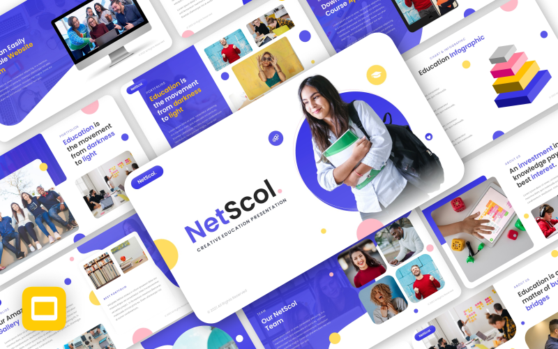 NetScol — Шаблон Google Slides для творческого образования