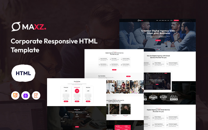 Maxz – Modelo de Site Corporativo Responsivo