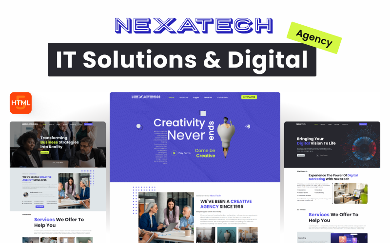 Nextatech - Un modèle HTML polyvalent pour les sites Web de solutions informatiques et d'agences numériques