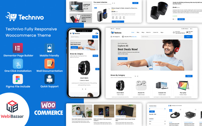 Technivo - Modello WooCommerce MegaShop di elettronica