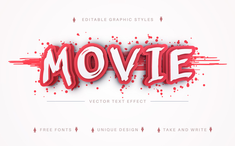 Bloody Movie - Editable Text Effect, Font Style