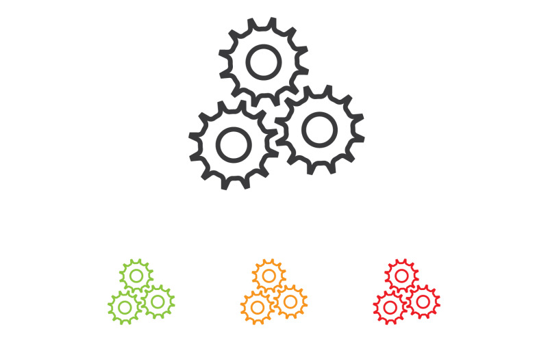 Tandwielmachine industrie logo sjabloon ontwerp vector v9