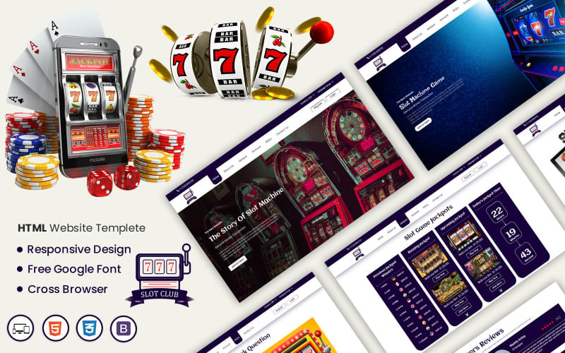 SlotClub - Premium HTML-sjabloon voor sites met gokautomaten