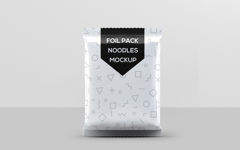 Bolsa de papel de aluminio - Maqueta de bolsa de papel de aluminio para comida instantánea