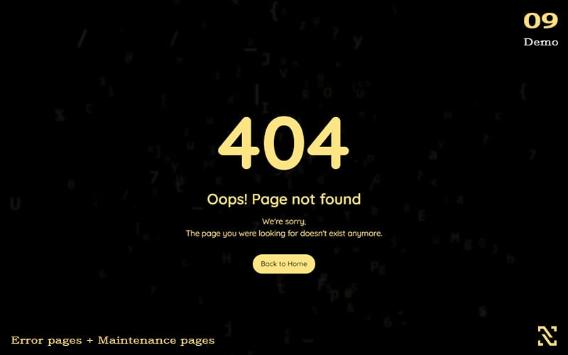 Nimbus - 404 pages d'erreur + pages de maintenance