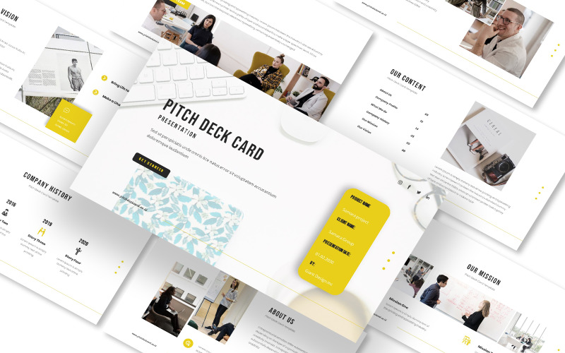 Pitch Deck-kaart Google Slides-sjabloon