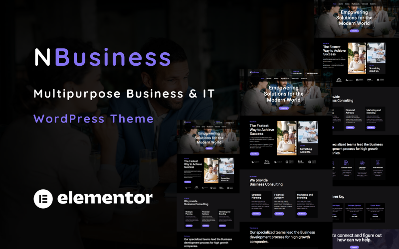 Nbusiness – Mehrzweck-Geschäfts- und IT-Lösung, einseitiges WordPress-Theme