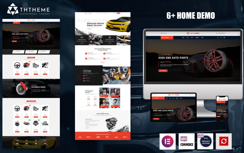 AutoPart – Otomotiv Parçaları ve Araba Hizmetleri Elementor WordPress Teması