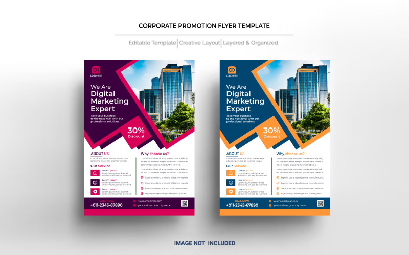 Exquisite Corporate Flyer PSD Template: Elevate Your 业务 with High-End 设计