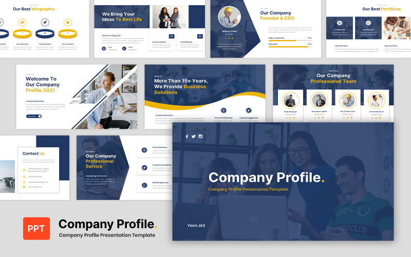 Profilo aziendale - Modello di presentazione aziendale PowerPoint