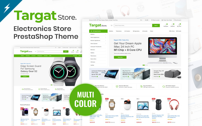 Targat - Elektronika és Mega Shop PrestaShop téma