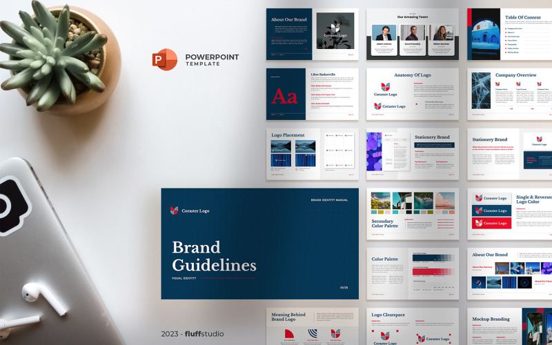 Brand Guidelines Brand Manual Powerpoint Template