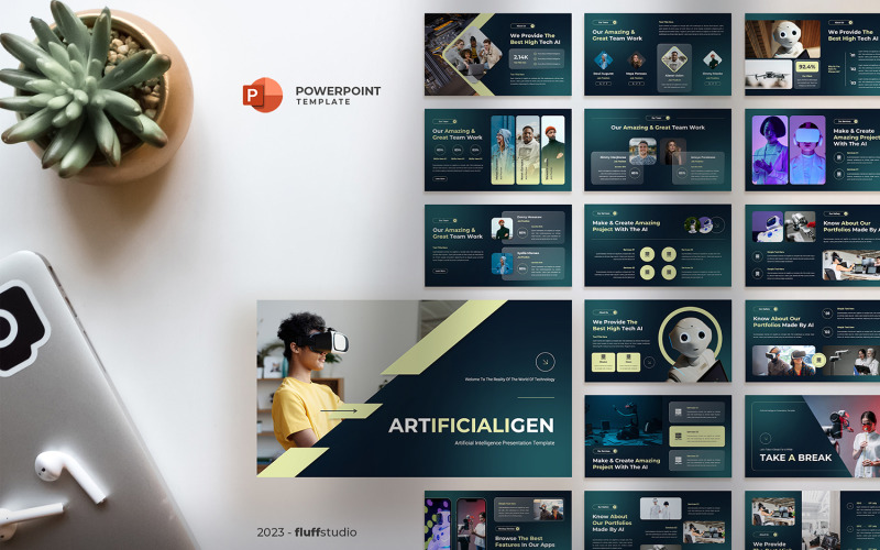 Artificiell intelligens / AI Powerpoint-mall