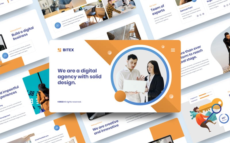 Bitex -数字机构PowerPoint模板