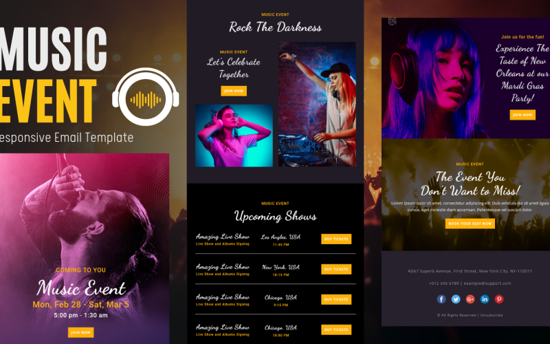 Musikevenemang – Multipurpose Responsive Email Mall